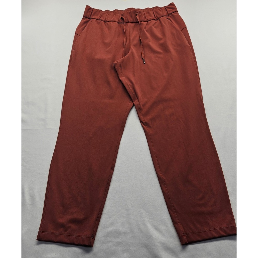 Lululemon On the Fly 7/8 Pant Luxtreme Rust Terracotta Drawstring Size 8